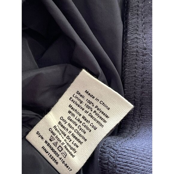 Avec Les Filles Longline Navy Rain Coat Windbreaker Jacket Size Small NWT - Picture 5 of 7